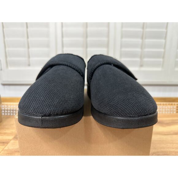 Silververts Unisex Soft Wide Adjustable Black Slippers Size 10 M 12 W NWOB Comfy - Picture 6 of 11